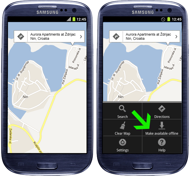  Aurora Apartments Nin Google Offline Maps for Croatia